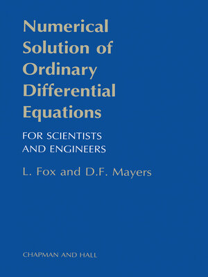 cover image of Numerical Solution of Ordinary Differential Equations